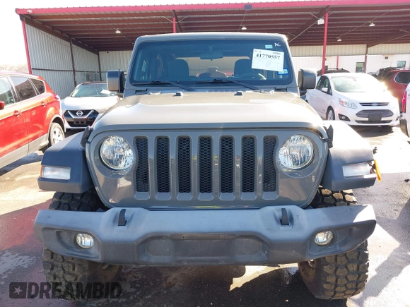 2018 Jeep Wrangler Sport S with VIN 1C4GJXAG4JW283209, listed as a IAAI auction lot 41770557 with 34,041 mi miles and . Bid and sale history available at DreamBid. Image 12.