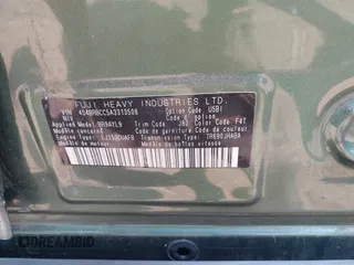 2010 Subaru Outback Premium All-Weather Anniversary with VIN 4S4BRBCC5A3313508, listed as a IAAI auction lot 42456117 with 188,044 mi miles and . Bid and sale history available at DreamBid. Image 12.