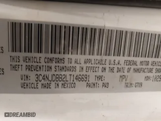 2020 Jeep Compass Latitude with VIN 3C4NJDBB2LT146691, listed as a IAAI auction lot 41490596 with 1 mi miles. Bid and sale history available at carsss.com. Image 9.