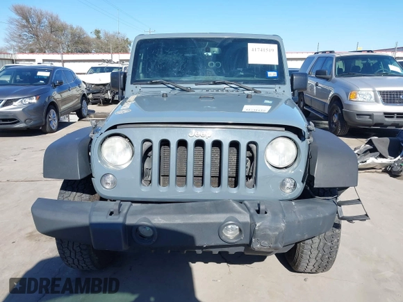 2014 Jeep Wrangler Sport with VIN 1C4AJWAGXEL177449, listed as a IAAI auction lot 41741519 with 117,056 mi miles and . Bid and sale history available at carsss.com. Image 12.
