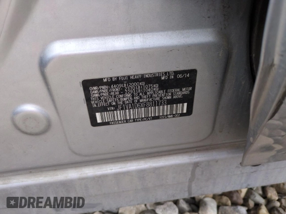 2015 Subaru WRX Premium with VIN JF1VA1D6XF8811733, listed as a Copart auction lot 44641025 with 94,954 mi miles and Salvage Title. Bid and sale history available at carsss.com. Image 13.