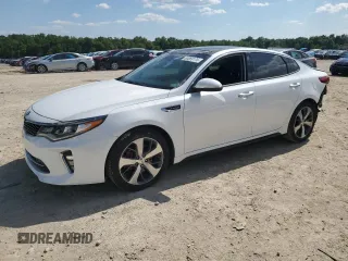 2018 Kia Optima SX with VIN 5XXGW4L21JG232074, listed as a Copart auction lot 63069175 with 53,982 mi miles and Salvage title. Bid and sale history available at DreamBid. Image 1.