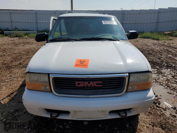 1999 GMC Jimmy SLE with VIN 1GKDT13W0X2544368, listed as a Copart auction lot 65728594 with 0 mi miles and Clean Title. Bid and sale history available at carsss.com. Image 5.