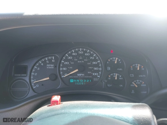 2002 Chevrolet Silverado 1500 LS with VIN 2GCEK19V721268944, listed as a IAAI auction lot 41822816 with 143,281 mi miles. Bid and sale history available at carsss.com. Image 7.