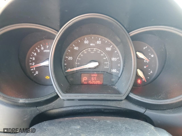 2014 Kia Rio LX with VIN KNADM4A32E6402156, listed as a Copart auction lot 79131234 with 152,689 mi miles and Salvage Title. Bid and sale history available at carsss.com. Image 9.