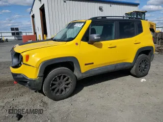 2016 Jeep Renegade Trailhawk with VIN ZACCJBCT7GPD99778, listed as a Copart auction lot 52452165 with 138,138 mi miles and Salvage Title. Bid and sale history available at carsss.com. Image 1.