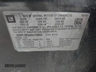 2015 Chevrolet Equinox LTZ with VIN 2GNFLDE36F6179664, listed as a IAAI auction lot 41631867 with 138,165 mi miles. Bid and sale history available at carsss.com. Image 9.