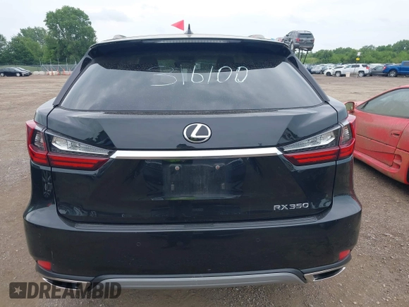 2022 Lexus RX 350 with VIN 2T2HZMDAXNC316100, listed as a IAAI auction lot 42744222 with 38,809 mi miles and . Bid and sale history available at DreamBid. Image 16.