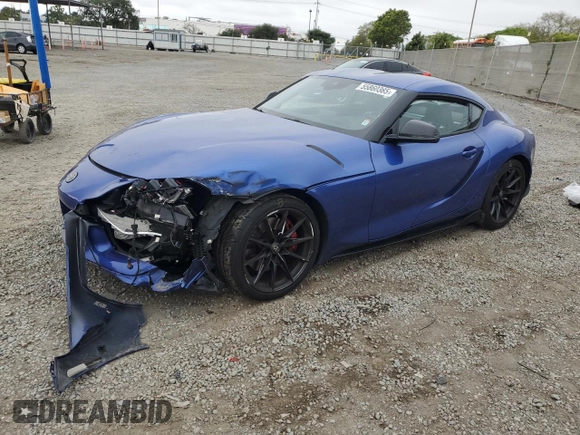2023 Toyota Supra 3.0 with VIN WZ1DB0G0XPW054223, listed as a Copart auction lot 55860385 with Not provided miles and Salvage title. Bid and sale history available at DreamBid. Image 1.