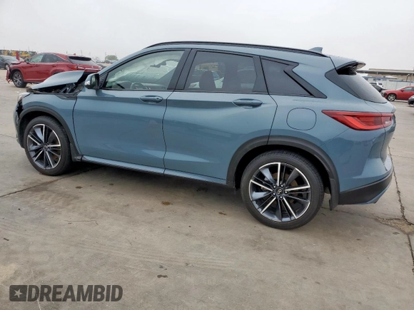2024 Infiniti QX50 Sport with VIN 3PCAJ5FA7RF108824, listed as a Copart auction lot 55150705 with 7,388 mi miles and Salvage title. Bid and sale history available at DreamBid. Image 2.