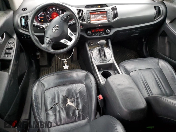 2012 Kia Sportage SX with VIN KNDPCCA69C7170928, listed as a Copart auction lot 44991175 with 176,239 mi miles and Salvage title. Bid and sale history available at DreamBid. Image 8.