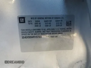 2015 Buick Regal z VIN 2G4GV5EK4F9157323, wystawiony jako Copart lot #88227355 z przebiegiem 199 788 mil mil oraz Czysty tytuł • Clean title. Historia ofert i sprzedaży dostępna na DreamBid. Obrazek 12.