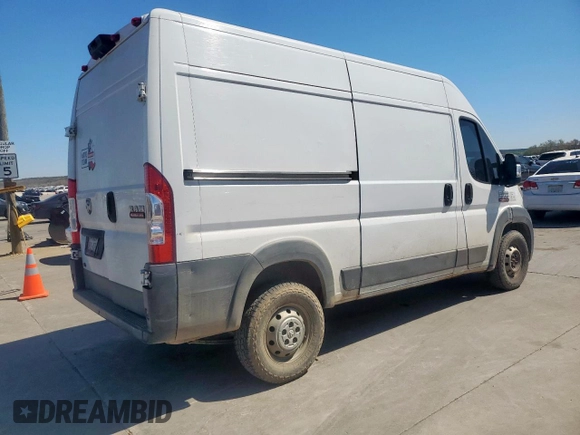 2015 Ram ProMaster Cargo with VIN 3C6TRVBGXFE512589, listed as a Copart auction lot 50187515 with 218,353 mi miles and Clean Title. Bid and sale history available at carsss.com. Image 3.