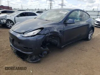 2022 Tesla Model Y Long Range with VIN 7SAYGDEE3NA007737, listed as a Copart auction lot 64602984 with 42,597 mi miles and Salvage Title. Bid and sale history available at carsss.com. Image 1.