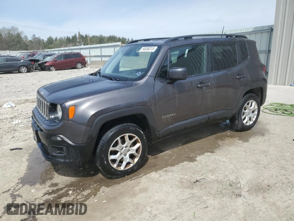 2018 Jeep Renegade Latitude with VIN ZACCJBBB6JPJ32919, listed as a Copart auction lot 54536315 with 106,293 mi miles and Clean Title. Bid and sale history available at carsss.com. Image 1.