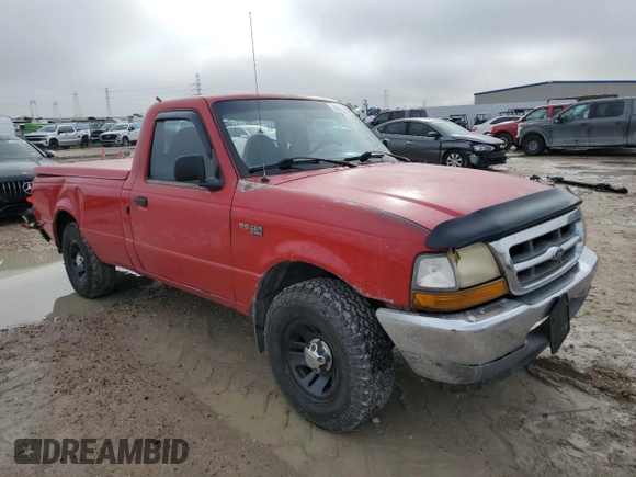 1999 Ford Ranger XL with VIN 1FTYR10V5XUB71629, listed as a Copart auction lot 84675534 with 180,219 mi miles and Salvage Title. Bid and sale history available at carsss.com. Image 4.