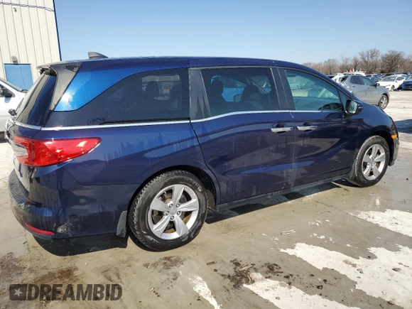 2020 Honda Odyssey EX with VIN 5FNRL6H56LB062770, listed as a Copart auction lot 43761435 with 103,566 mi miles and Salvage Title. Bid and sale history available at DreamBid. Image 3.