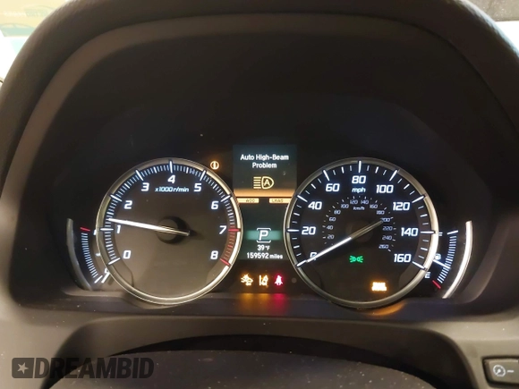 2020 Acura TLX with VIN 19UUB1F34LA014311, listed as a IAAI auction lot 41868739 with 159,592 mi miles. Bid and sale history available at carsss.com. Image 7.