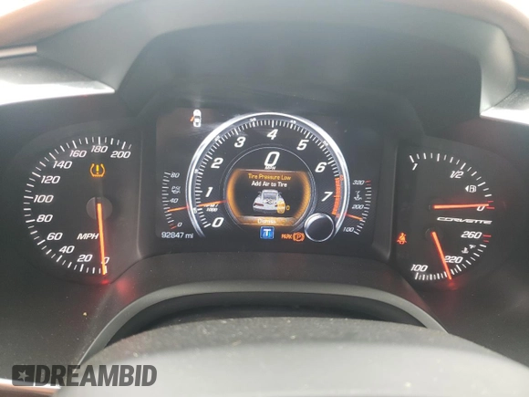2019 Chevrolet Corvette Grand Sport 2LT with VIN 1G1YX2D73K5119516, listed as a Copart auction lot 70711984 with 92,847 mi miles and Clean Title. Bid and sale history available at carsss.com. Image 9.
