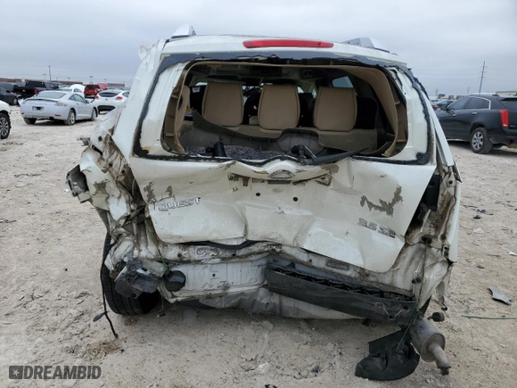 2008 Nissan Quest SE with VIN 5N1BV28U88N119650, listed as a Copart auction lot 84724794 with 0 mi miles and Salvage Title. Bid and sale history available at carsss.com. Image 6.