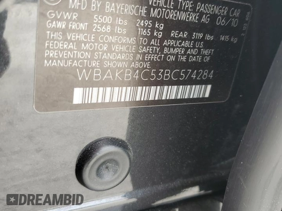 2011 BMW 7 Series 740Li with VIN WBAKB4C53BC574284, listed as a Copart auction lot 86628084 with 77,760 mi miles and Salvage title. Bid and sale history available at DreamBid. Image 14.