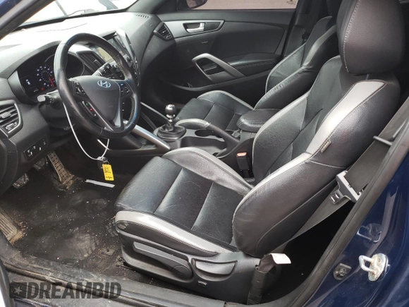 2016 Hyundai Veloster Turbo with VIN KMHTC6AE3GU276012, listed as a Copart auction lot 37892833 with 82,797 mi miles. Bid and sale history available at carsss.com. Image 7.