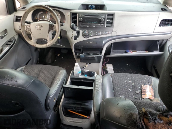 2011 Toyota Sienna SE with VIN 5TDXK3DC0BS121254, listed as a Copart auction lot 58588875 with 151,334 mi miles and Salvage title. Bid and sale history available at DreamBid. Image 8.
