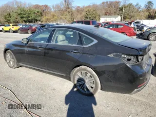 2018 Genesis G80 3.8L with VIN KMHGN4JEXJU250000, listed as a Copart auction lot 79301174 with 74,636 mi miles and Salvage Title. Bid and sale history available at carsss.com. Image 2.