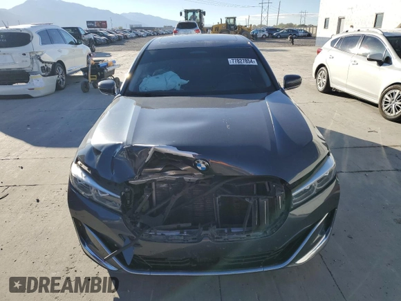 2020 BMW 7 Series 750i xDrive with VIN WBA7U2C05LGM27144, listed as a Copart auction lot 77827854 with 0 mi miles and Salvage Title. Bid and sale history available at carsss.com. Image 5.