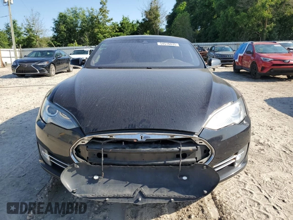 2015 Tesla Model S 85D with VIN 5YJSA1E48FF118749, listed as a Copart auction lot 54516035 with 115,380 mi miles and Salvage Title. Bid and sale history available at carsss.com. Image 5.