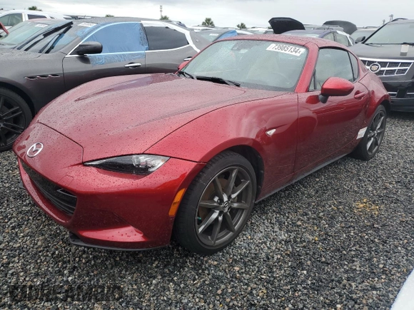 2018 Mazda MX-5 Miata RF Grand Touring with VIN JM1NDAM76J0204004, listed as a Copart auction lot 73985134 with 0 mi miles and Non Repairable. Bid and sale history available at carsss.com. Image 1.