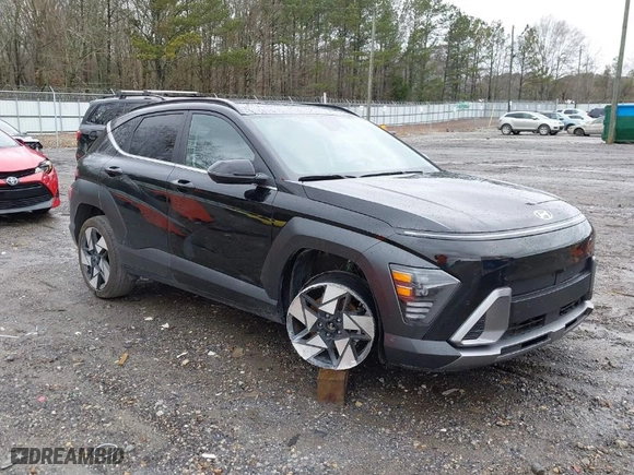 2024 Hyundai Kona Limited with VIN KM8HE3A30RU094669, listed as a IAAI auction lot 41260368 with 23,339 mi miles. Bid and sale history available at carsss.com. Image 1.