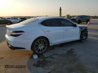 2022 Genesis G70 3.3T with VIN KMTG54TE0NU082165, listed as a Copart auction lot 68529454 with 33,500 mi miles and Salvage Title. Bid and sale history available at carsss.com. Image 3.
