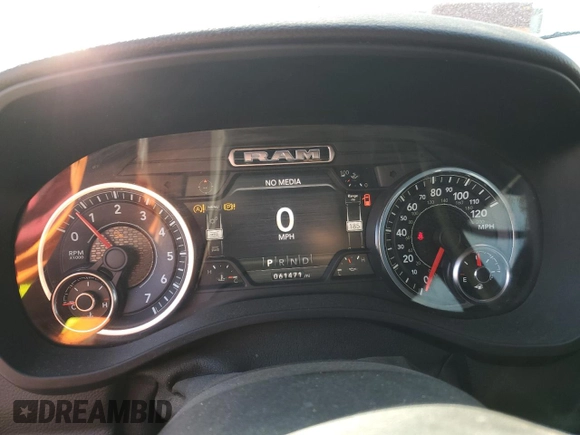 2020 Ram 1500 Big Horn with VIN 1C6SRFFT0LN412419, listed as a Copart auction lot 48117365 with 61,471 mi miles and Salvage Title. Bid and sale history available at carsss.com. Image 9.