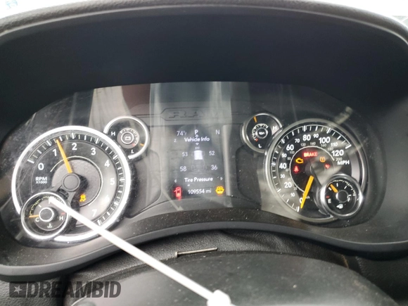 2020 Ram 2500 Tradesman with VIN 3C7WR4HJ0LG307787, listed as a Copart auction lot 80915224 with 109,554 mi miles and Salvage Title. Bid and sale history available at carsss.com. Image 9.