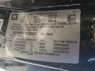 2015 Chevrolet Silverado 1500 Work Truck with VIN 1GCNKPEC0FZ258325, listed as a Copart auction lot 76119504 with 115,580 mi miles and Salvage Title. Bid and sale history available at carsss.com. Image 13.