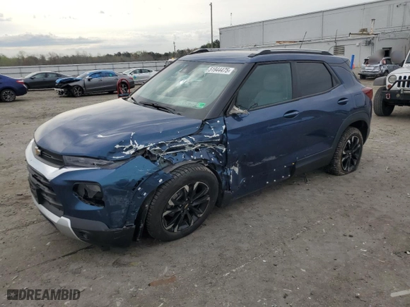 2021 Chevrolet TrailBlazer LT with VIN KL79MPS21MB064946, listed as a Copart auction lot 51944475 with 64,507 mi miles and Salvage Title. Bid and sale history available at carsss.com. Image 1.