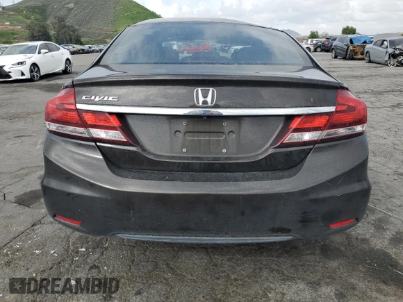 2014 Honda Civic Sedan EX with VIN 2HGFB2F86EH531012, listed as a Copart auction lot 51275135 with 0 mi miles and Salvage Title. Bid and sale history available at carsss.com. Image 6.