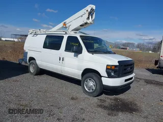 2012 Ford Econoline Cargo Super Duty Commercial with VIN 1FTSE3EL5CDB22042, listed as a IAAI auction lot 41950506 with 157,363 mi miles. Bid and sale history available at carsss.com. Image 1.