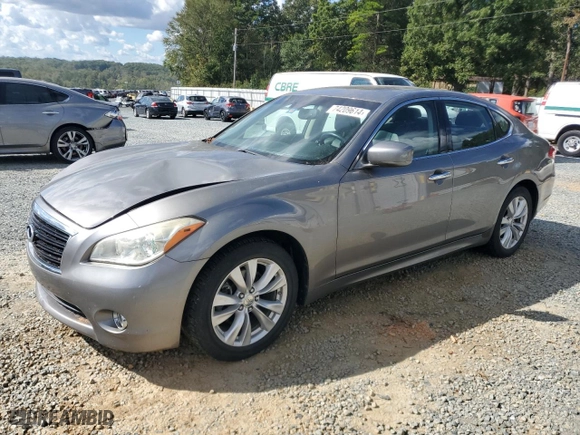 2011 Infiniti M37 with VIN JN1BY1APXBM325191, listed as a Copart auction lot 74209614 with 136,662 mi miles and Salvage Title. Bid and sale history available at carsss.com. Image 1.