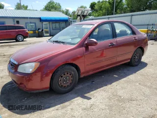 2006 Kia Spectra EX z VIN KNAFE121565321550, wystawiony jako Copart lot #55839515 z przebiegiem 184 202 mil mil oraz Szkoda całkowita • Salvage title. Historia ofert i sprzedaży dostępna na DreamBid. Obrazek 1.