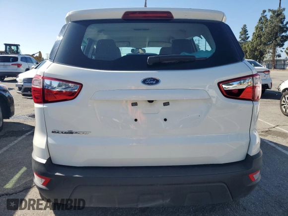 2021 Ford EcoSport S with VIN MAJ3S2FE1MC418048, listed as a Copart auction lot 48283845 with 12,979 mi miles and Salvage Title. Bid and sale history available at DreamBid. Image 6.