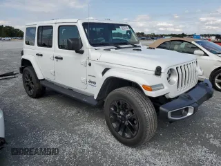 2021 Jeep Wrangler Unlimited Sahara z VIN 1C4JJXP65MW766023, wystawiony jako Copart lot #52332735 z przebiegiem 23 130 mil mil oraz Nie do naprawy • Non repairable. Historia ofert i sprzedaży dostępna na DreamBid. Obrazek 4.