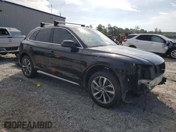 2021 Audi Q5 Premium Plus with VIN WA1BAAFY8M2011079, listed as a Copart auction lot 60714455 with 78,883 mi miles and Salvage title. Bid and sale history available at DreamBid. Image 4.