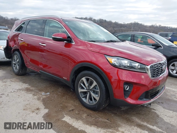 2019 Kia Sorento EX V6 with VIN 5XYPHDA54KG472174, listed as a IAAI auction lot 41509308 with 41,463 mi miles. Bid and sale history available at carsss.com. Image 1.