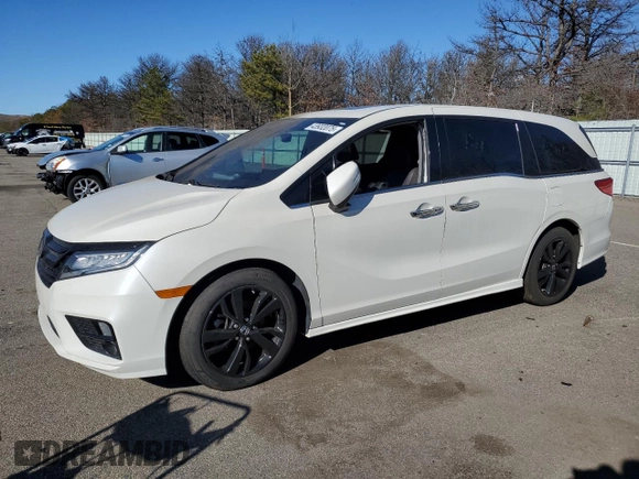 2019 Honda Odyssey Elite with VIN 5FNRL6H98KB004399, listed as a Copart auction lot 43932075 with 35,843 mi miles and Salvage Title. Bid and sale history available at DreamBid. Image 1.