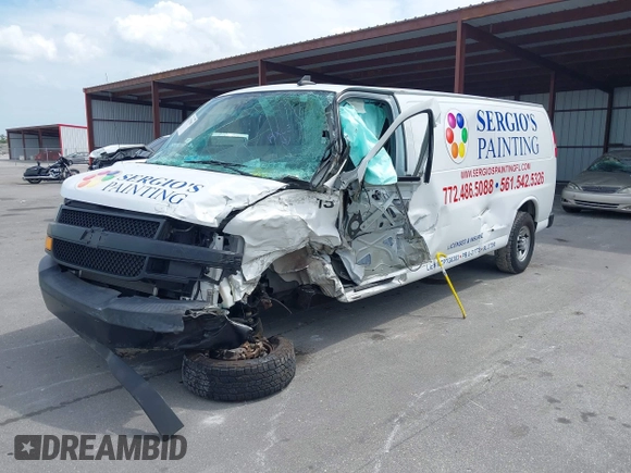 2020 Chevrolet Express Cargo with VIN 1GCWGBFP7L1118907, listed as a IAAI auction lot 41725301 with 83,978 mi miles and . Bid and sale history available at DreamBid. Image 2.