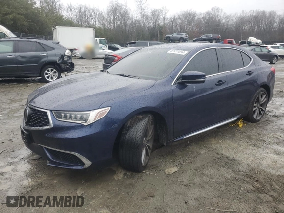 2020 Acura TLX w/Technology Pkg with VIN 19UUB2F49LA000919, listed as a Copart auction lot 83974594 with 25,502 mi miles and Salvage Title. Bid and sale history available at carsss.com. Image 1.