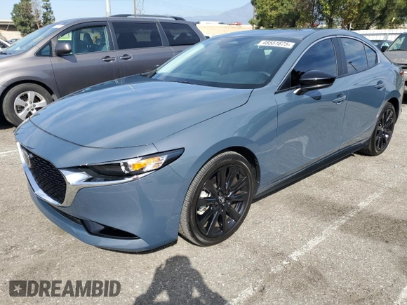 2024 Mazda 3 S Carbon Edition with VIN 3MZBPBCM1RM408173, listed as a Copart auction lot 48551675 with 451 mi miles and Clean title. Bid and sale history available at DreamBid. Image 1.
