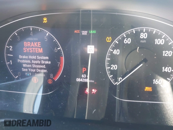 2019 Honda Accord Sport with VIN 1HGCV1F30KA086821, listed as a IAAI auction lot 41580379 with 84,288 mi miles and . Bid and sale history available at DreamBid. Image 7.